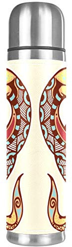 Haminaya Sternbild Zwillinge Thermoskanne Edelstahl 500ML Vakuumisolierte Thermoskanne Abnehmbare Kaffeetasse Trinkbecher Mit Deckel Für Home Office Reisen 26x6.7cm