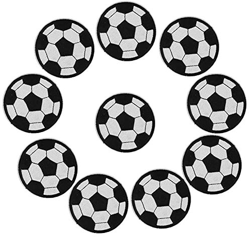 Fydun 10Pcs Ball Patches, 7cm Soccer Ball Football Patches for Kids Clothing, Jackets, Backpacks, Jean, Skirts