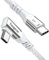 Fasgear USB C auf USB C Kabel Winkelstecker 90 Grad,100W 5A PD Schnellladekabel USB C Abgewinkelt für Mac-Book Pro i-Pad Pro 2020 Galaxy S24 Hua-wei P40 ThinkPad Dell HP(Weiß,3m)