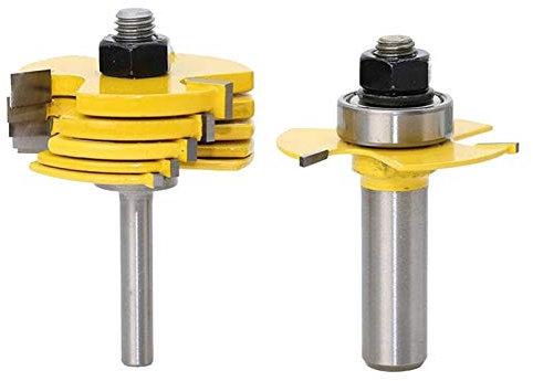 N / A 8pcs Biscuit Joint Slot Cutter Jointing Slotting Router Bit 1.9mm-6.35mm (1/16'' to 1/4'') with 1/2'' Shank & 1/4'' Shank Set