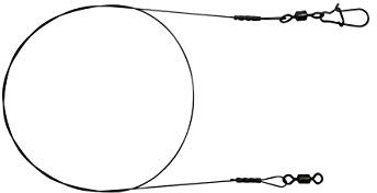 PetrisCatch 5er Set Titan Vorfächer mit Karabiner für Hecht, 40cm, 12kg, 0,33mm, 1x1