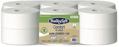 VIRSUS Carta Igienica Industriale Mini Jumbo Rotolo 12 rotoli 5906 Carta Igienica per Dispenser lunghezza 130mt