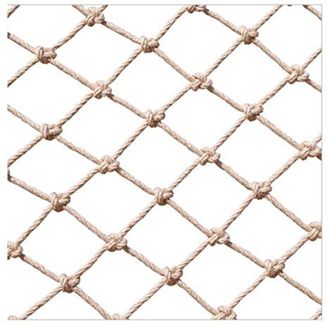bandezid Sicherheitsnetz für Kinder, Kletternetz, Hängenetz, Kindersicherheitsnetz, Fallschutz, Treppennetze, Zaunnetze, Decken-dekorative Netze Hängematten, Hanfseil, Hanfseil, 6 x 6 m