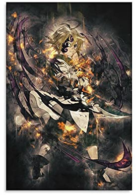 Wandkunst, Dekor Meliodas Leinwand-Poster, Schlafzimmer, Büro, Raumdekoration, Geschenk, Dekoration, Druckbild, Gemälde für Wohnzimmer, Schlafzimmer, Dekoration, 50 x 75 cm