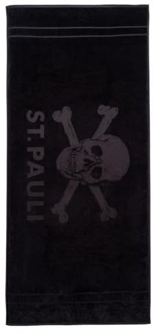 FC St. Pauli Badehandtuch Totenkopf schwarz