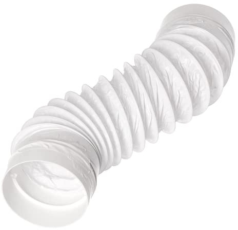 Steinberg14 Weiß Ø 100mm Flexrohr mit Verbinder, Flexschlauch fur Lüftungsanlagen, Dampfabsaugungen