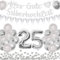 Cheereveal 25 Hochzeitstag Dekoration, Silberhochzeit Deko Set, Silberhochzeit Luftballons, Alles Gute Silberhochzeit Banner, Girlande, 25 Konfetti, Silber Foil ballons für Silberne Hochzeit Deko