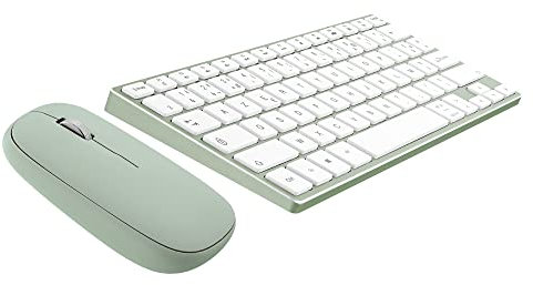 T’NB Clavier et Souris sans Fil Bluetooth, Clavier Aluminium, Design Coloré, Rechargeable Haute Autonomie, Souris Silencieuse, Compatible Windows – Vert