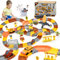 VATOS Rennstrecken Track Spielzeugautos für Kinder, 271pcs Konstruktion mit 3pcs Auto und Flexible Set erstellen Engineering Geschenke für 3 4 5 6 Jahre alt Jungen Mädchen