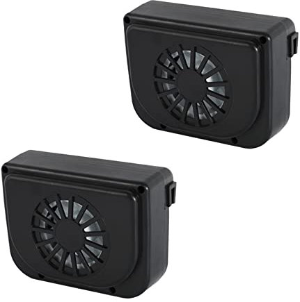 Lodokdre 2 x Ventilatore per auto solare Ventilatore di raffreddamento del veicolo di ventilazione portatile