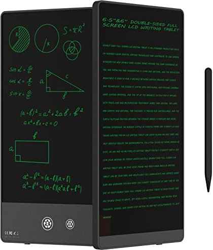 LCD Writing Tablet for Adults-6.5″&6″ LCD Writing Tablet,Double-Sided Full Screen Electronic Drawing Pad,Mini Portable Digital Notepad for School,Office,Home,Erasable,Reusable