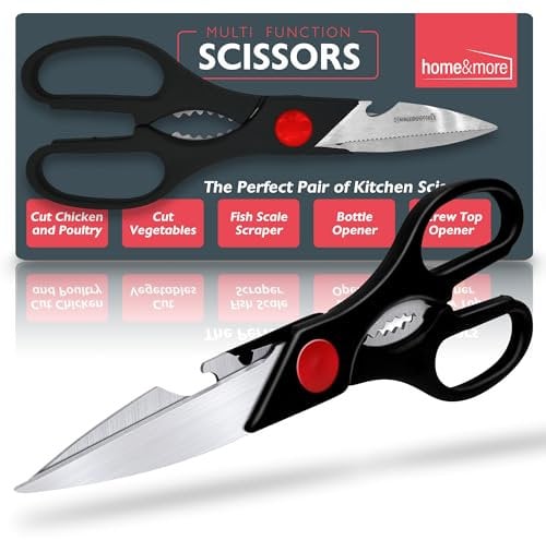 SOL Multi Function Scissors – Heavy-Duty Kitchen Shears for Meat, Poultry, Herbs, Vegetables, and Packaging – Sharp Stainless Steel Blades – Comfortable Grip – Essential Food Prep Tool
