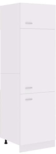 vidaXL Armoire de réfrigérateur en Bois Blanc 60 x 57 x 207 cm