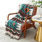 Czyminrout Boho Decke Sofadecke mit Quaste，Aztekischer ethnischer Stil Wendedecke Sofadecke tagesdecke，für Zuhause,Büro,Reisen, Zelten (Waldgrün, 130 * 180cm)