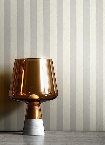 NEWROOM Papier peint Taupe Bandes Intissé - Moderne Gris Ligne Maison de Campagne