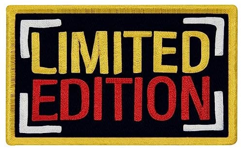 Limited Edition Bestickter Aufnäher mit Haken- und Flauschbänder