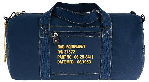 Rothco Reisetasche aus Segeltuch – Reise- und Turnbeutel aus schwerem Baumwoll-Leinen-Material – ideal für die Aufbewahrung von Ausrüstung, Kleidung und mehr, Marineblau, 19, Reisetasche
