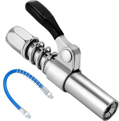 Zawaer G Coupler für Fettpresse, Fettpresse Mundstück mit 30-cm-Schlauch Fettpresse Kupplung Mundstück Kupplung für Kegel-Schmiernippel Fettpresse für alle Arten von Fettpressen
