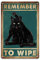 KONFEN Targa in Metallo Gatto retrò, Remeber to Wipe Vintage Targhe Metallo Artistica Metal Gatto Decorazione Divertente Sign per Parete Toilette Coffee Bar Casa Bagno 12 * 8 Pollici