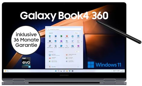 Samsung Galaxy Book4 360 Notebook, 15,6-Zoll-Display, Intel Core 5-Prozessor, 16 GB RAM, Laptop mit 512 GB Speicher, Gray, 3 Jahre Herstellergarantie [Exklusiv auf Amazon]