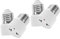 Gadpiparty 4 Stück e27 konverter Intelligente Steckdose Lampenfassung e27 birne Intelligente Stecker Steckdosenkonverter Licht Steckdose Polarisiert Adapter Steckdosenabdeckung Splitter Abs