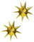ZAMXHUG 2pcs Paper Star Lantern - Stelle di Carta da Appendere, Stelle di Carta Natalizia 3D, per Natale, Albero di Natale, Stanza, Decorazione del Soggiorno, Oro