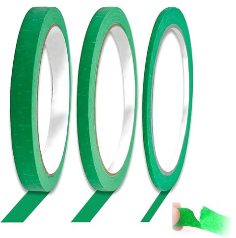 Lot de 3 rouleaux de ruban graphique pour tableau vert - Pour tableau, bricolage, peinture, école, bureau