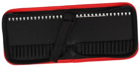 Homoyoyo Tool Bit Storage Bag Zippered Pouch Canvas Oxford Cloth Tool Organizer Portable Hardware Storage Bag 30pcs Set for Diy and Professional Use