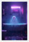 horakey Retro-Geister-Poster, Bauernhaus, Halloween, Wandkunst, Badezimmer, violett, neonfarben, Geist, sitzend in der Badewanne, dunkle Akademie, Bilder, Drucke, Gemälde für Zuhause, Schlafzimmer,