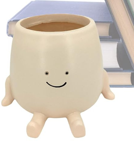 Jardinières pour Visage – Pot de Fleurs pour Visage d'intérieur, Pot de assises pour Cactus | Pot de de Fleurs en résine succulente d'intérieur, Bureau Artistique, Ornement