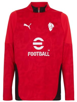 A.C. Milan Unisex Maglia Training Con Zip 1/4 Sweatshirt für Training, Saison 2025/2026, offizielles Produkt