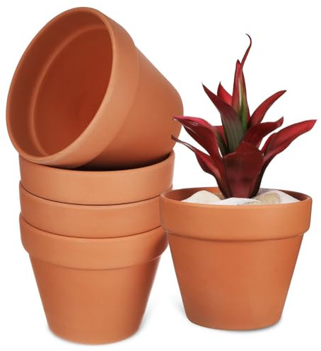 OFFSCH 5piezas De para De De Arcilla para Suculentas Flores y Cactus Diseño Elegante y Orificios De Drenaje