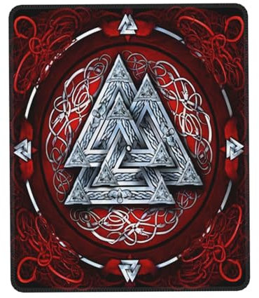Komputer-Mousepad, Odin, Wikinger, Nordische, Heidnische Symbole Desk Pad Gummierte Unterseite Gaming Mousepad Waschbar Mousepad Für Büro Büroarbeiten 25X30Cm