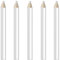 White Nail Pencil Nail Whitening Pencils French Art Manicure Pen DIY Dot Line Pattern Nail Art Supplies Rhinestones Picker Pencil Nail Art Gem Jewel Setter Pen (White,5)
