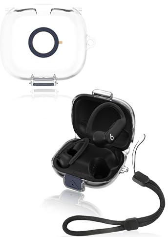 Protective cover for Beats Powerbeats Pro 2 Wireless Earbuds, yystao Soft TPU Case with Lanyard - Skin-friendly & Durable, Transparent