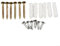 Soporte de mesa plegable para autocaravana y caravana, 2 unidades, color negro