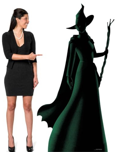 Star Cutouts SC4653 Wicked Elphaba Green & Black Silhouette – 163cm Lifesize Cardboard Cutout | Wicked Party Decoration & Birthday Display