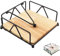 Zosenyer Porte Serviette de Table, Distributeur de Serviettes en Métal Barre Lestée, 18 x 18 x 8 cm Porte-serviettes Papier avec Base en Bois, Support Serviette pour Salon, Cuisine, Pique-nique, Café