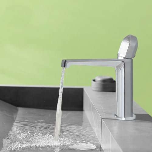 CRBUDY Vollkupfer-Warm- und Kaltwassermischbatterien für Waschbecken, Waschbecken, Handwaschbecken, Metallarmaturen, Zubehör für die Badewanne (Galvanisierung)
