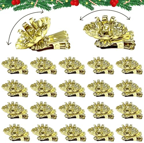 20 Stück Baumkerzenhalter für Weihnachtsbaum, Metall Vintage Kerzenhalter Weihnachtsbaum Clip für Advent, Weihnachten Dekoration (20 Gold)