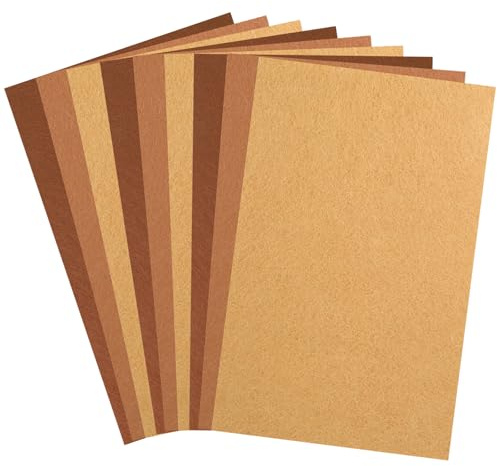 20 X 30 Cm Braune Filzblätter Für Bastelarbeiten, 9 Stück Bastelfilz 1mm Flexibler Dünne Nähfilzstoffblätter Filzpapiere Vliesstoff Filzstoff Zum Basteln Für DIY Kunsthandwerk Nähprojekte Bastelbedarf