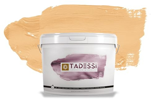 TADESSI Color Vista Wandfarbe Orange - Bernstein Hell - Matte Dispersionsfarbe - Hochwertige Innenfarbe für Wand und Decke - 2.5 Liter