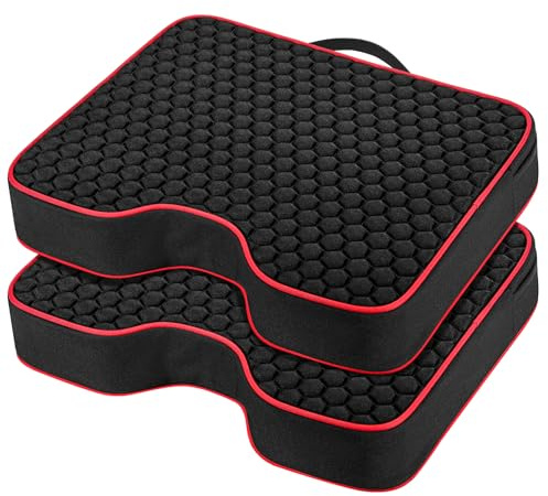 WIWODADI Stadium Seat Cushions 2 Pack - Portable Bleacher Cushions with 2.5 Extra Thick High-Density Foam and Massage Dots, Outdoor Fashion Seat Cushions for Sports Events, Travel, Camping, Chairs