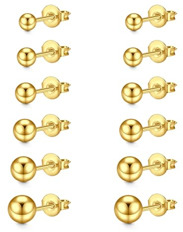 LAURITAMI Ohrstecker Set 3-8mm Zirkonia Eingelegt Ohrstecker,20G Chirurgenstahl Medizinische Ohrstecker Knorpel Ohrringe für Damen und Herren Mehrfache Piercings Schmuck