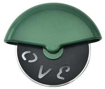 Rotella tagliapizza con motivo Love – Affettatrice per pizza affilata in acciaio inox con impugnatura ergonomica sul palmo, facile da pulire, cucina creativa GIF sicura e durevole per pizza