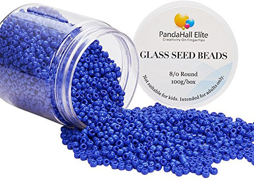 PandaHall Elite 8/0 rund 3 mm glasperlen mit Loch