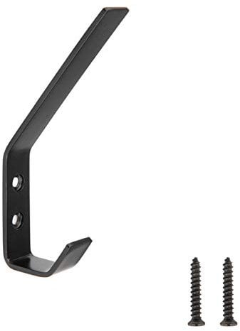 Amazon Basics AB6000-FB-5 Trockenbau Garderobenhaken, Mattschwarz