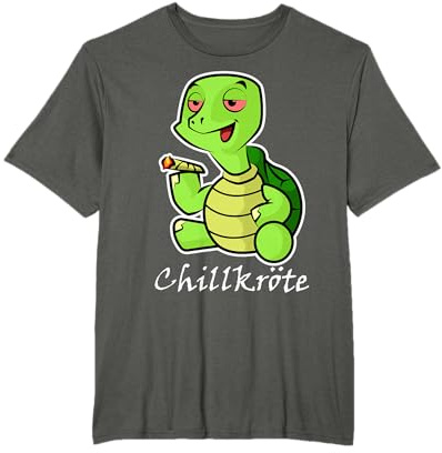 Chillkröte Weed Gras Joint Rauchen Schildkröte Lustiges T-Shirt