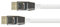 PYTHON Series Premium - Cable DisplayPort 1.2 (4 K a 60 Hz, UHD, Conectores Dorados, apantallamiento Triple, Trenzado de Nailon, 10 m), Color Blanco