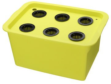 ExcLent Kit Di Impianto Idroponico 220V 6 Fori Dwc Coltivazione Aerobica Fuori Suolo Coltivazione Di Piante Da Interno - verde